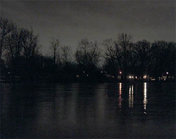 trees-and-houses-on-the-river-night-b-w